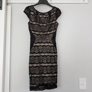 Mystic black bodycon lace dress